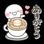 カフェ風♡しろまるスタンプ