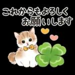 春の毎日☆猫たちのスタンプ（もふもふ）