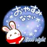 ほのぼの冬景色❤ハート耳のうさぎさん