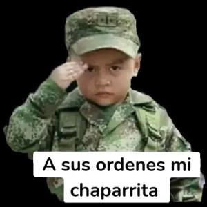 A sus ordenes mi chaparrita - getsticker.com