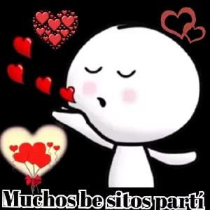 Muchos besitos partí - getsticker.com