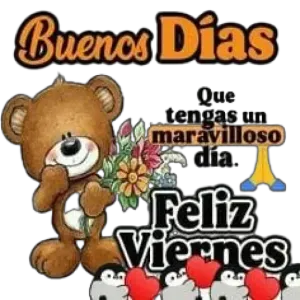 Buenos Días Que tengas un maravilloso día Feliz Viernes - getsticker.com