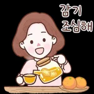 감기 조심해 - getsticker.com
