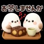 ずっと使える秋の言葉♡ふわふわシマエナガ