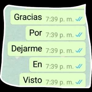 Gracias, Por, Dejarme, En, Visto - getsticker.com