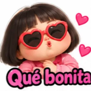 Qué bonita - getsticker.com