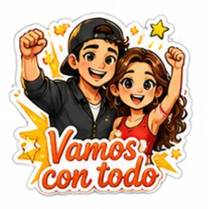 Vamos con todo - getsticker.com