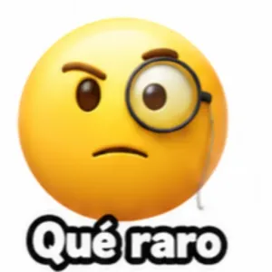 Qué raro - getsticker.com