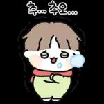 추운 날씨에 따뜻한 스티커