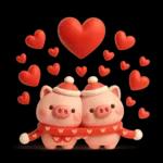 み～んな使える♡ぶたさんの冬スタンプ2026