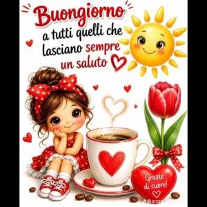 Buongiorno a tutti quelli che lasciano sempre un saluto Grazie di cuore! - getsticker.com