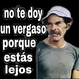 no te doy un vergazo porque estás lejos - getsticker.com