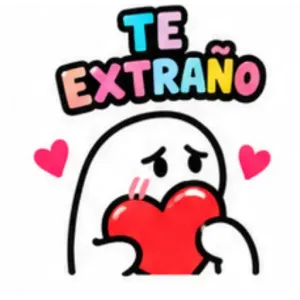 TE EXTRANO - getsticker.com