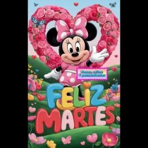 Rosas, ositos y pensamientos, FELIZ MARTES - getsticker.com