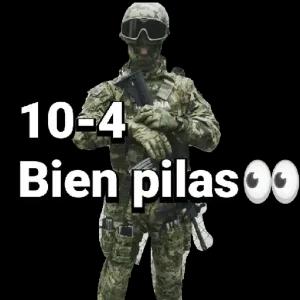 10-4 Bien pilas 👀 - getsticker.com