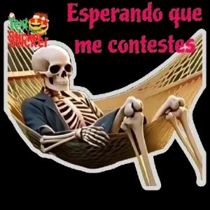 Esperando que me contestes - getsticker.com