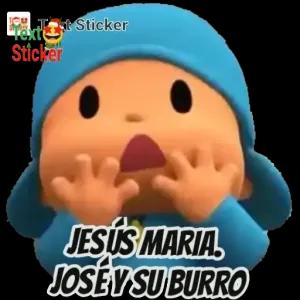 JESÚS MARIA. JOSE Y SU BURRO - getsticker.com
