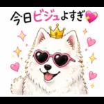 夏ギャルなサモエドスタンプ