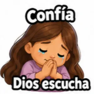 Confía Dios escucha - getsticker.com