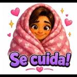 Adesivos de Menina de Inverno