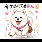 夏ギャルなサモエドスタンプ
