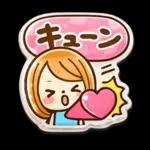 ぷっくりシール風♡女の子