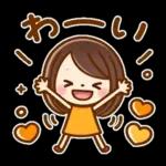 カラフルでか文字♡ふきだし女の子