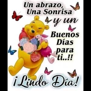 Un abrazo, Una Sonrisa y un Buenos Días para ti..!! i Lindo Día! - getsticker.com