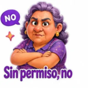NO Sin permiso, no - getsticker.com
