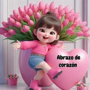 Abrazo de corazón - getsticker.com