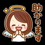カラフルでか文字♡ふきだし女の子
