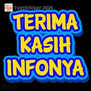 TERIMA KASIH INFONYA TextSticker 2026 Bobble - getsticker.com