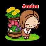 Adesivos de meninas fofas