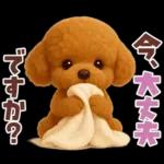 【3D】毎日使える挨拶♡トイプードル