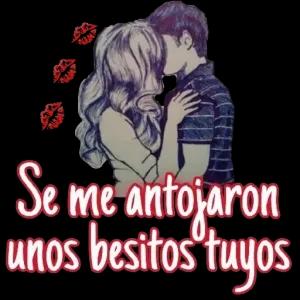 Se me antojaron unos besitos tuyos - getsticker.com