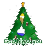 The Simpsons celebrate Christmas