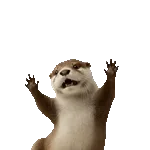 飛び出す！カワウソ