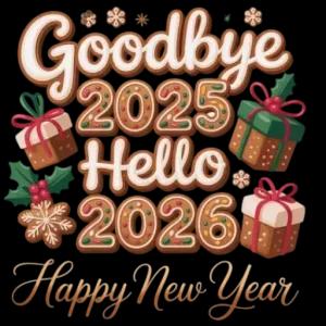 Goodbye 2025 Hello 2026 Happy New Year - getsticker.com