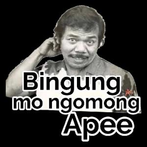 Bingung mo ngomong Apee - getsticker.com