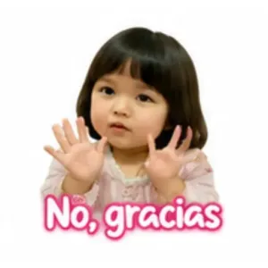 No, gracias - getsticker.com