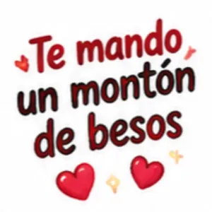 Te mando un montón de besos - getsticker.com