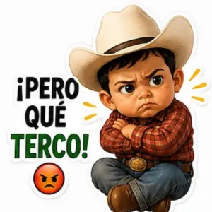 ¡PERO QUÉ TERCO! - getsticker.com