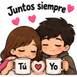Juntos siempre Tú Yo - getsticker.com