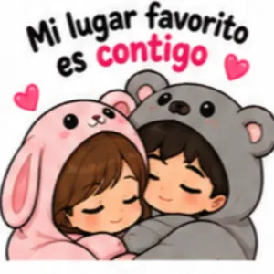 Mi lugar favorito es contigo - getsticker.com