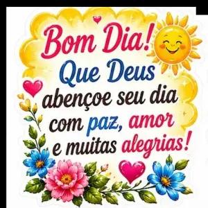 Bom Dia! Que Deus abençoe seu dia com paz, amor e muitas alegrias! - getsticker.com