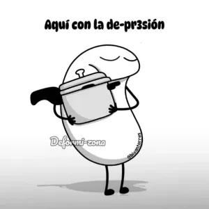 Aquí con la de-pr3sión, Deformi-zona, @bivantorres - getsticker.com