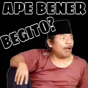 APE BENER BEGITO? - getsticker.com