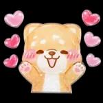 ぷくつやシール春❤️いやしばいぬ❤️犬敬語
