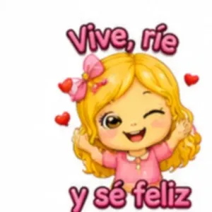 Vive, ríe y sé feliz - getsticker.com