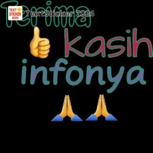 Terima kasih informya TextSticker 2026 - getsticker.com